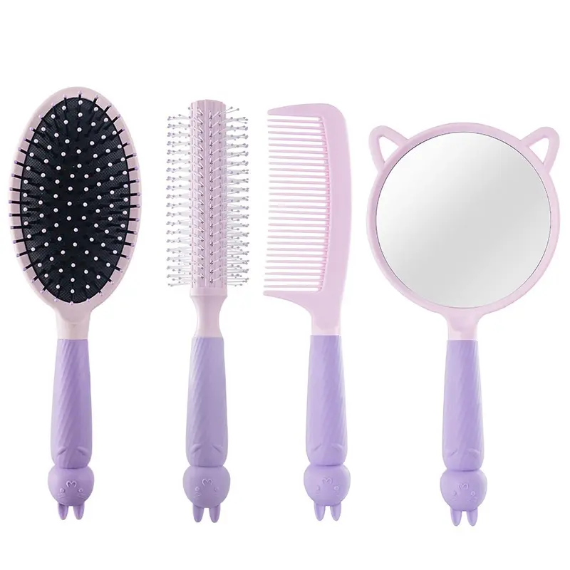 BISA COD F5669 Sisir Cermin Roll Rias Makeup Portabel / Sisir Cermin Import / Kaca Gagang Bulat / Sisir Rambut Rontok 7