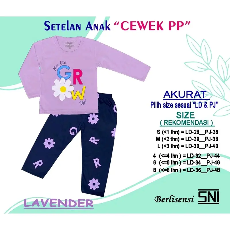 SETELAN PP / SET BAJU ANAK CEWE LENGAN PANJANG *STAR LOVE EDITION* 4