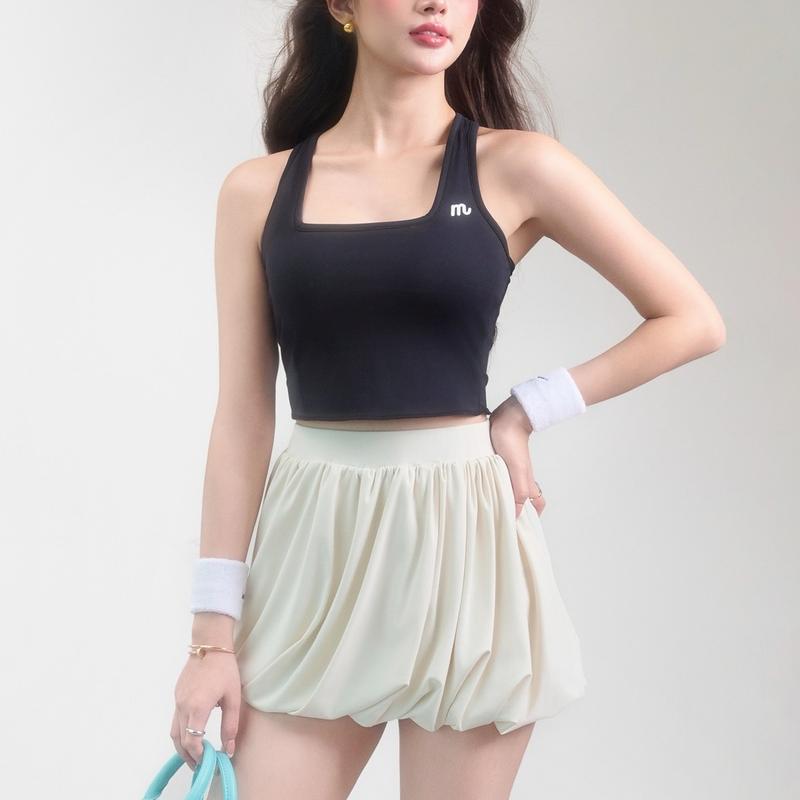￼Mer Bleue Sportswear Club | Set đầm thể thao Poise Downtown Dress màu Black - Ivory 0