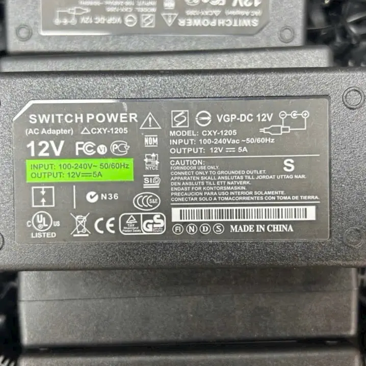 Nguồn Alapter 12v 5a ………………