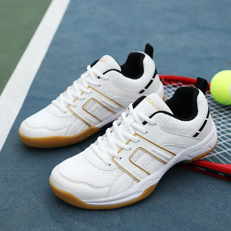 NEW Style Badminton Tennis Breathable Anti-slip Men Women Beef Tendon Sole Training Shoes Couple Sports