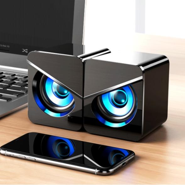 Loa máy tính laptop vi tính mini MC V-128 âm Bass Trầm nổi loa di động Eagle Eye dùng cho giắc cắm âm thanh 3.5MM Củ Loa Nghe Nhạc Bluetooth