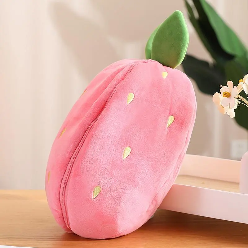 Strawberry & Carrot Design Plush Toy, 1 Count Cute Rabbit Plush Toy, Soft & Comfy Plush Toy for Kids & Adults, Birthday Gift 8