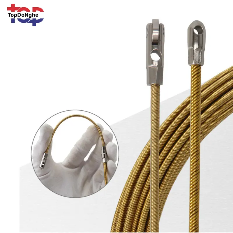 Dây mồi luồn cáp dây điện màu đồng đầu có bánh xe luồn ruột gà, ống ghen 5M, 10M,15M,20M,25M 2