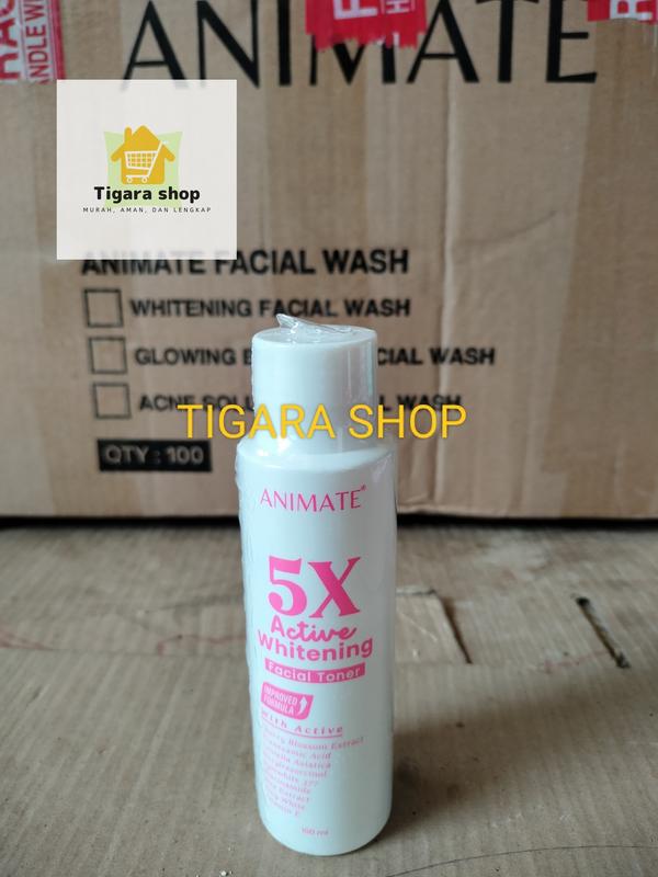 Skincare Animate Active 5x Whitening Facial Toner 100ml Original BPOM Perawatan Wajah Kusam Mencerahkan 0