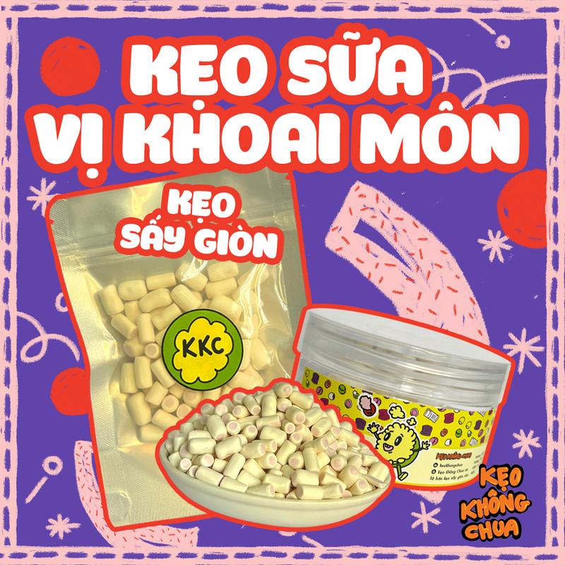 Kẹo KHOAI SỮA sấy giòn - KẸO KHÔNG CHUA ăn vặt siêu ngon KKC