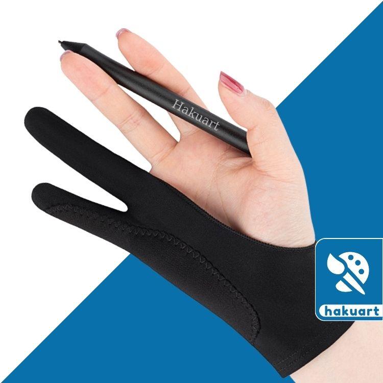 Găng Tay 2 Ngón Hỗ Trợ Vẽ Tranh Chống Lem, Chạm Màn Hình Máy Tính Bảng - Hoạ cụ Hakuart
