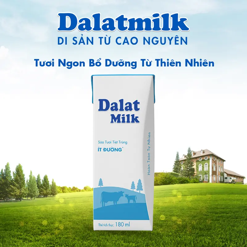 [Affiliate] Thùng 48 hộp sữa tươi tiệt trùng ít đường Dalatmilk 180ml (180ml x 48) 3