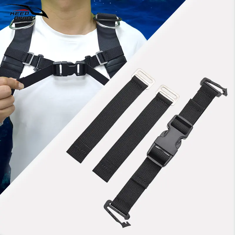 Diving Backplate Set Wing BCD Chest Strap Buckle Adjustable Scuba Diving Jacket Style BCD Quick Release Chest Sternum Strap