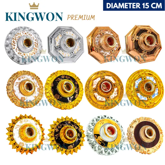 FITTING LAMPU PLAFON HIAS MODERN KINGWON TEMPAT LAMPU PLAFON E27 15 CM RUMAH LAMPU FITTING PLAFON MODERN HIGH QUALITY