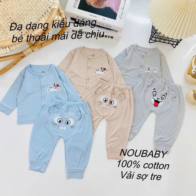 A06 - BỘ SỢI TRE CAO CẤP NOUBABY MÔNG THÚ CÀI THẲNG Cho Bé