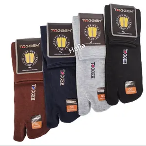 (pilih warna) 3 Pasang Kaos Kaki Pria Jempol Polos Warna Tebal Panjang Sebetis