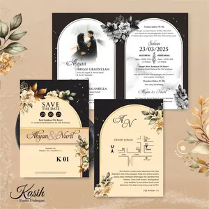 (50 Pcs) Cetak Undangan Pernikahan Blanko Kasih Full Colour - Undangan Nikah Sayang Kangen Murah