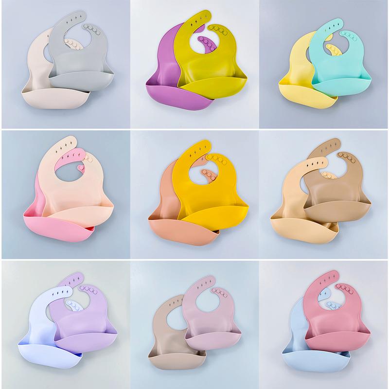 Product Introduction of Baby Waterproof Silicone Thicken Bibs Apron Toddler Girl Boys Feeding Adjustable Bib Silicone 2