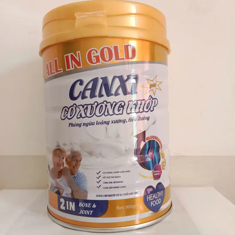 Sữa canxi ALL IN GOLD cơ xương khớp dành cho người bị xương khớp lon 900g 4