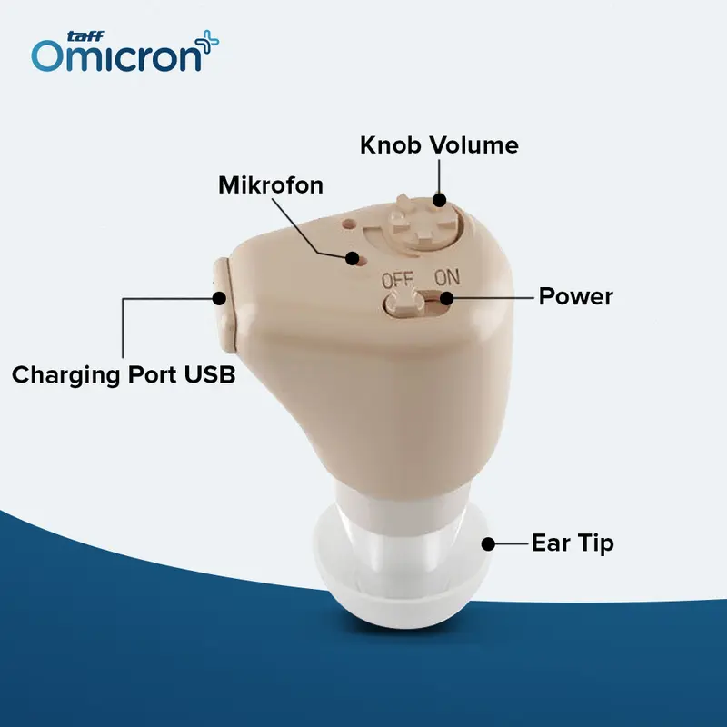 TaffOmicron Alat Bantu Dengar Mini Charger In Ear Hearing Aids - K-88 Original Alat Bantu Pendengaran Kuping Telinga Orang Tua Lansia Amplifier Kontrol APP Dapat diisi ulang 3