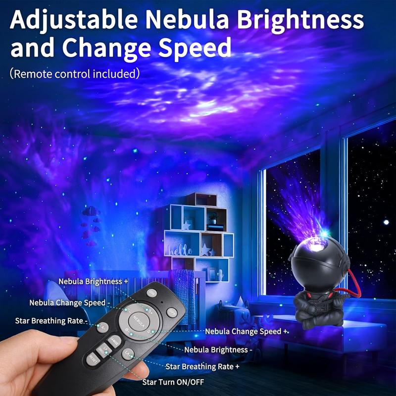 Astronaut Design LED Atmosphere Projection Lamp, USB Powered Novelty Lighting, Decorative Light for Home Bedroom Living Room 4