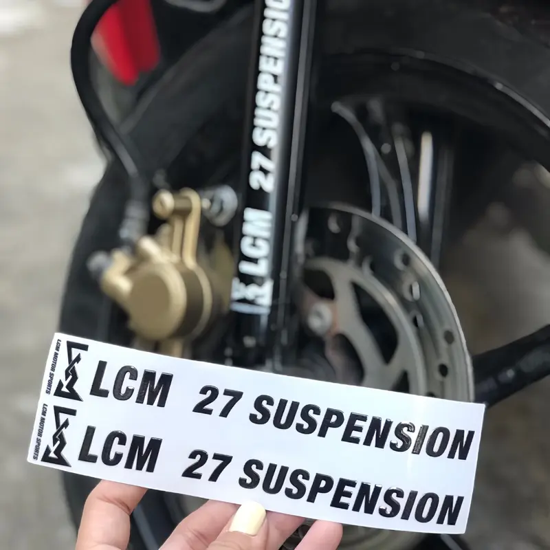 Tem Chữ L C M  Trang Trí Chân Phuộc Chất Liệu In Trong UV Lột Viền Trong, Chống Thấm Nước Decal Nhãn Dán 0