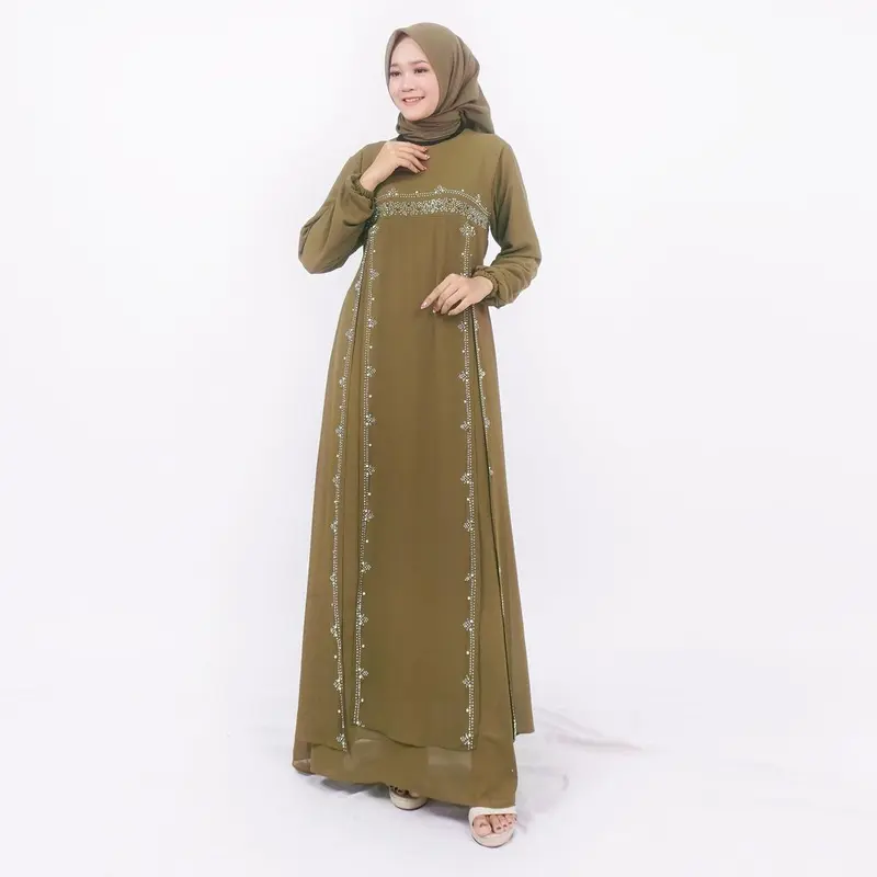 GAMIS PAYET SAMPING KIRI KANAN /GAMIS PESTA /GAMIS CERUTY BABYDOLL TERBARU / GAMIS MALAYSIA DEVORA Polos 8