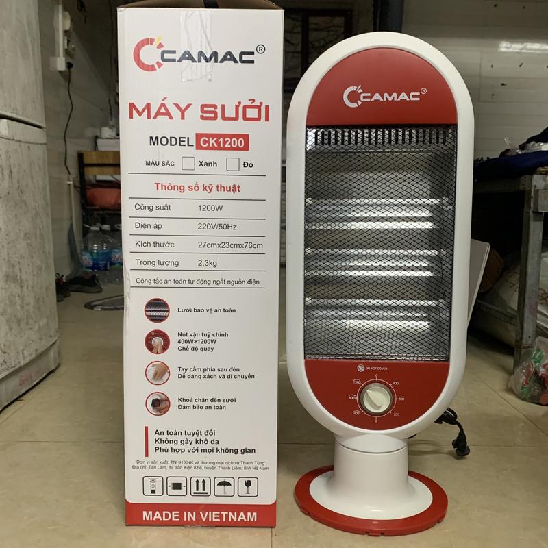 Máy Sưởi CaMac- Đèn sưởi cây Camac CK1200,  Công Suất 1200W Sưởi Ấm
