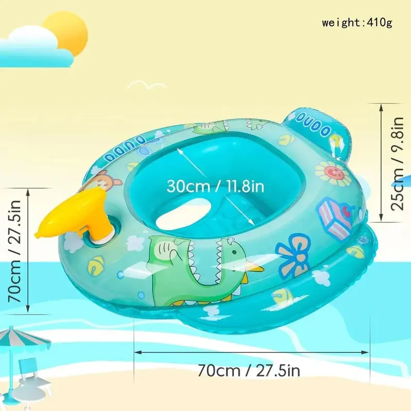 Inflatable Swimming Seat with Build in Water Toy, Inflatable Swimming Ring with Handle, Swimming Circle for Kids, Swimming Accessories for Outdoor Swimming Pool 1