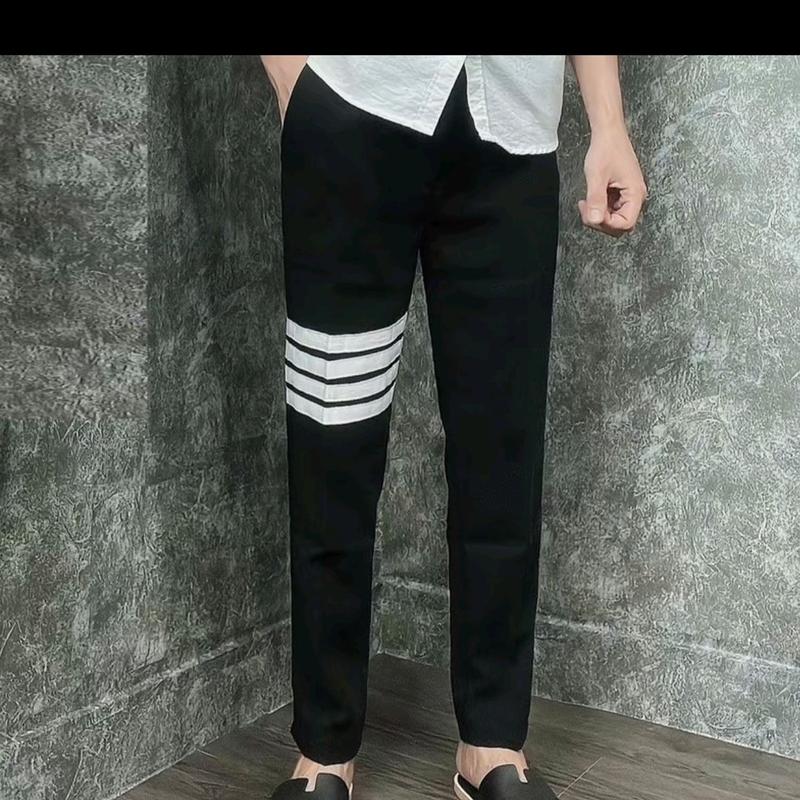 Quần âu nam thom 4 kẻ trắng phiên bản hót Menswear size 23-35kg  Pants 4