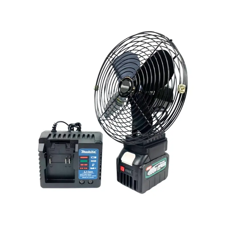 ￼Quạt pin 8inch dùng pin chân phổ thông Makita 4cmn nhỏ gọn rất mát QuạT 2