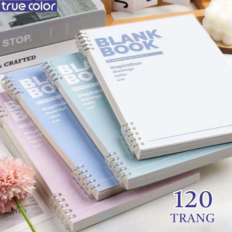 Sổ Còng 120 Trang Kích Cỡ A5/B5 - Sổ Bìa Nhựa Chống Bám Bẩn, Giấy Mịn Không Lem, Bìa 5 Màu Sắc Nổi Bật - TRUECOLOR