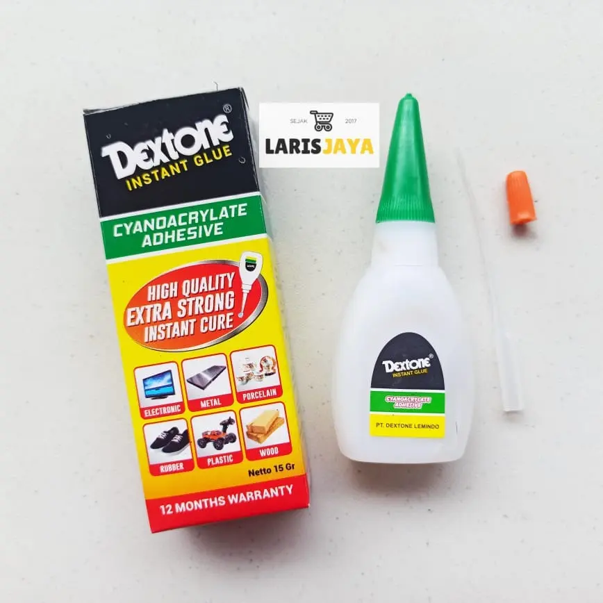 DEXTONE INSTANT GLUE 15GR / POWER GLUE / SUPER GLUE / LEM TETES / LEM MIKA