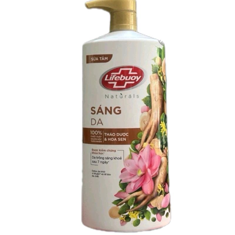 sữa tắm Lifebuoy thảo dược &hoa sen 800ml tinh chất detox da khỏi vi khuẩn và tế bao da chết