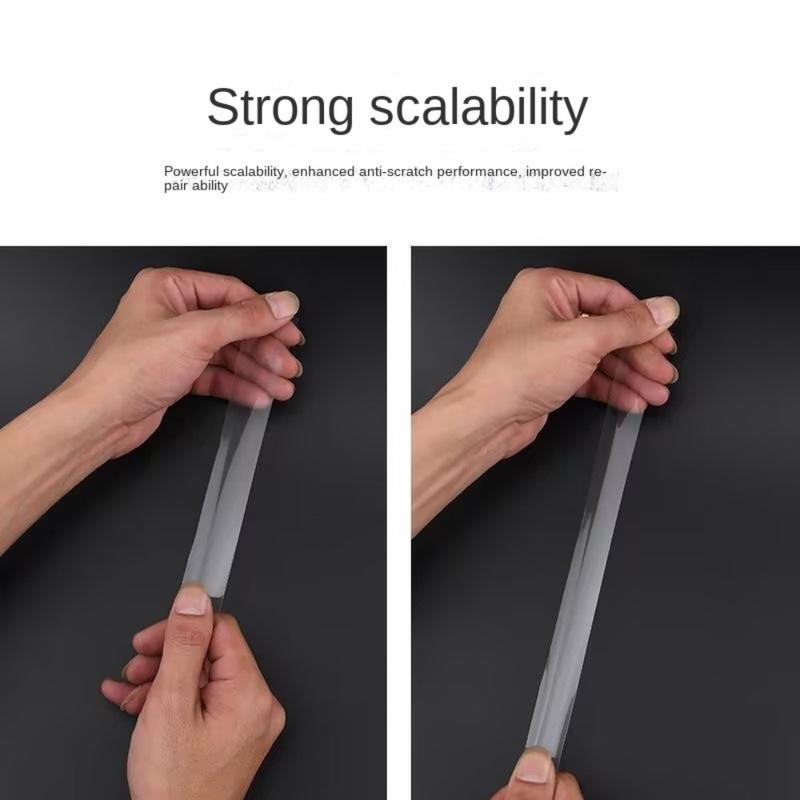 Product Introduction of Transparent Racket Edge Tape Invisible Self Adhesive Racquets Protective Sticker Anti Paint Off Wear Resistant 10