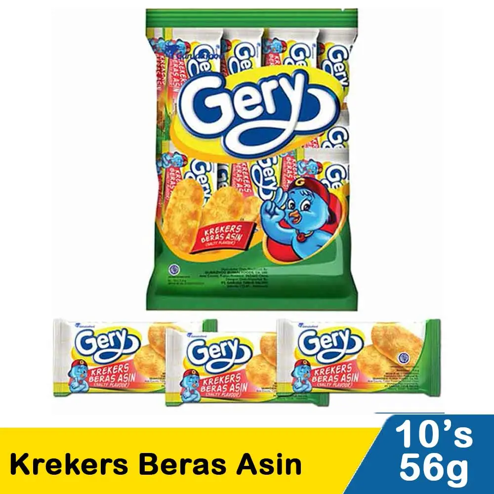 Gery Krekers Beras Asin (isi 10 pcs) | Crackers | Krakers