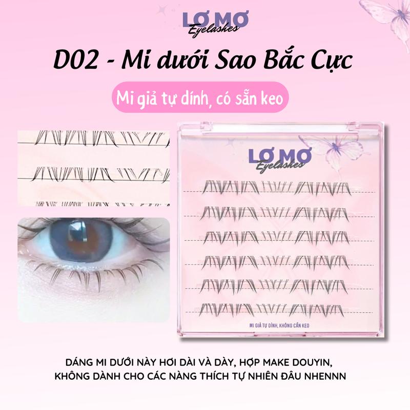 (LƠ MƠ) Mi dưới sẵn keo, mi tự dính, lông mi mềm, nhẹ mắt. Cosmetic Mỹ Phẩm