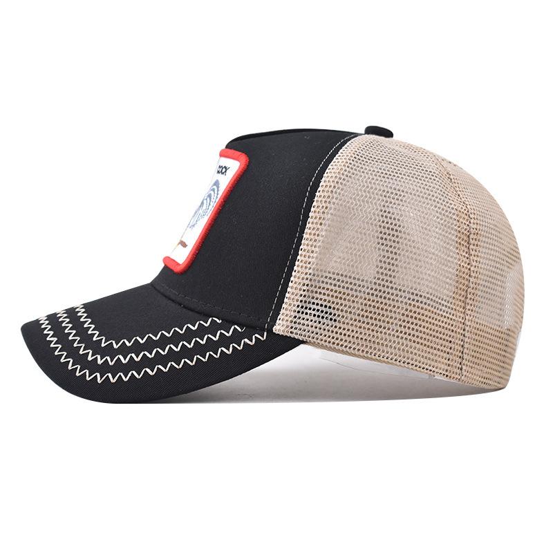 Product Introduction of High Quality Thick Hardened Chicken Animal Mesh Cap Embroidered Baseball Cap Male and Female Personality Peaked Cap 24