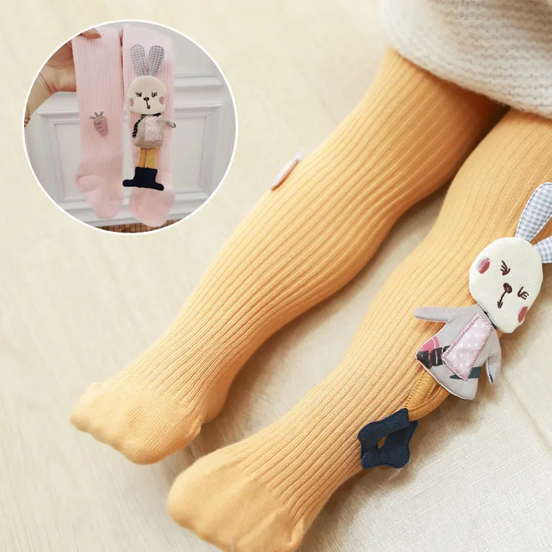Quần Legging Cho Bé Gái, Hàng Mới Về 2020, Dành Cho Trẻ Em, Thiết Kế Thỏ Búp Bê Lớn, Thích Hợp Cho Mùa Xuân Và Mùa Thu, Quần Tất Cho Em Bé, Kiểu Ống Quần Tất 3