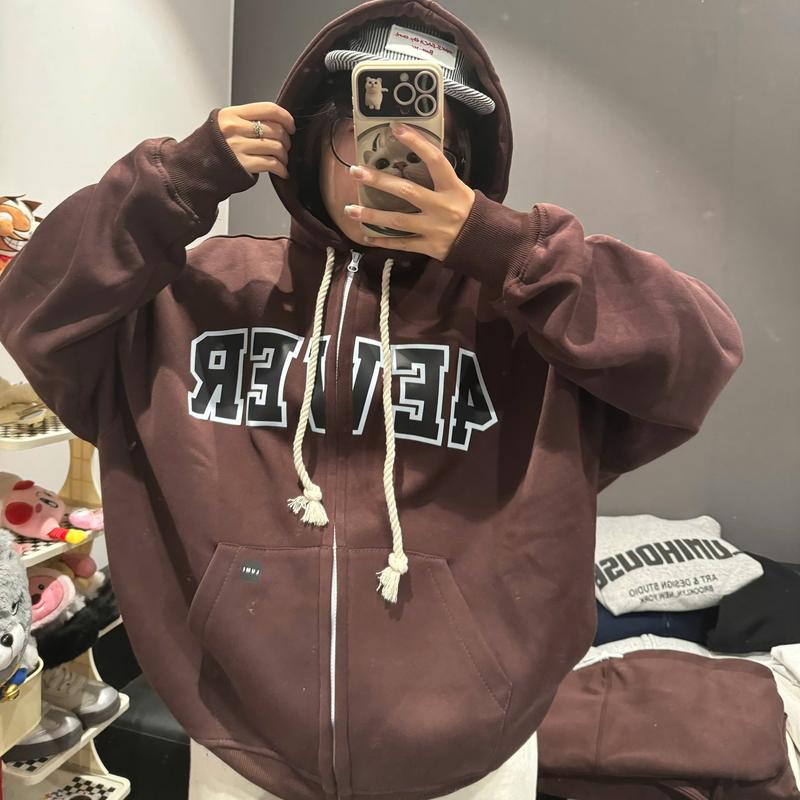 Áo khoác hoodie zip nỉ bông fom rộng 4ever x Lumi Lumi unisex H12 - Lumi House - Women, Nữ