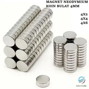magnet neodymium Koin bulat 4MM putih N35 N52 NdFeB strong ukuran 4mm serbaguna
