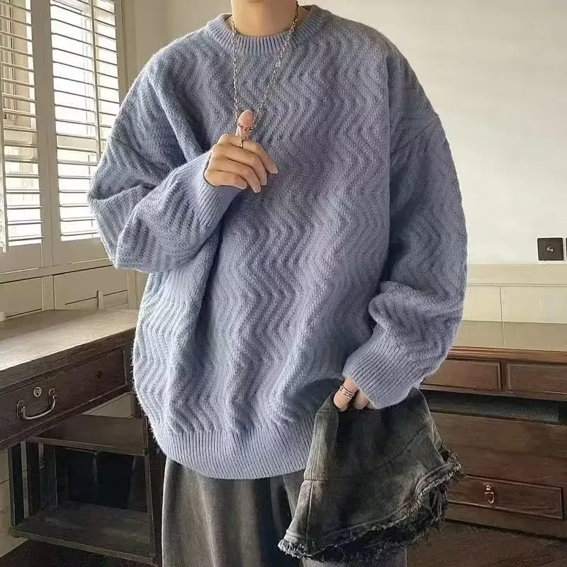 Sweater Beralun, Jenama Bergaya Gaya Hong Kong, Popular, Untuk Lelaki, Fesyen Baru Musim Sejuk Ins, Sweater Serba guna, Kot Pasangan, Promosi Besar Berganda Hari
