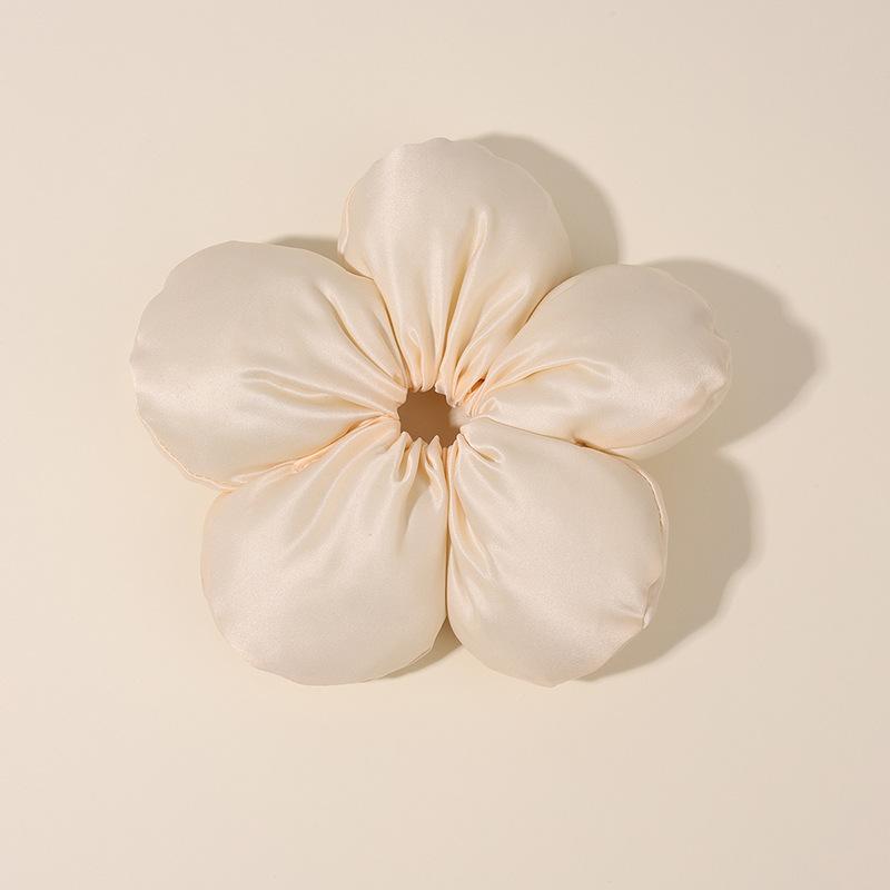 Dây Buộc Tóc Hoa Bánh Mì, Chất Liệu Satin Cao Cấp, Scrunchie Đầy Bông 3D, Thiết Kế Thanh Lịch Women Nữ 6