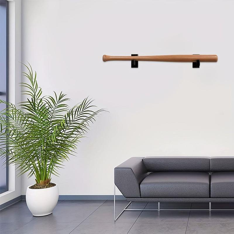 Product Introduction of 2Pcs Durable Display Rack Bracket Baseball Bat Holder with Screws Wooden Hockey Stick Stand Softball Bat Portable Wall Mount Hanger 21