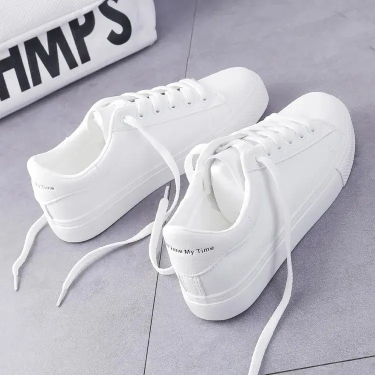 White Shoes for Women 2021 Spring and Autumn New Women's Shoes Flat Fashionable Shoes for Students All-Matching Spring and Autumn Sports Casual Sneakers