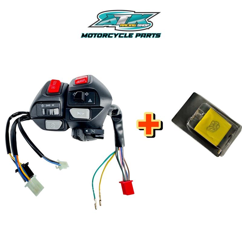 Cùm nvx xe Ex 135 Đã mode kèm cục chớp xi nhan điện tử - phụ kiện xe máy Phụ Tùng Đèn Kem