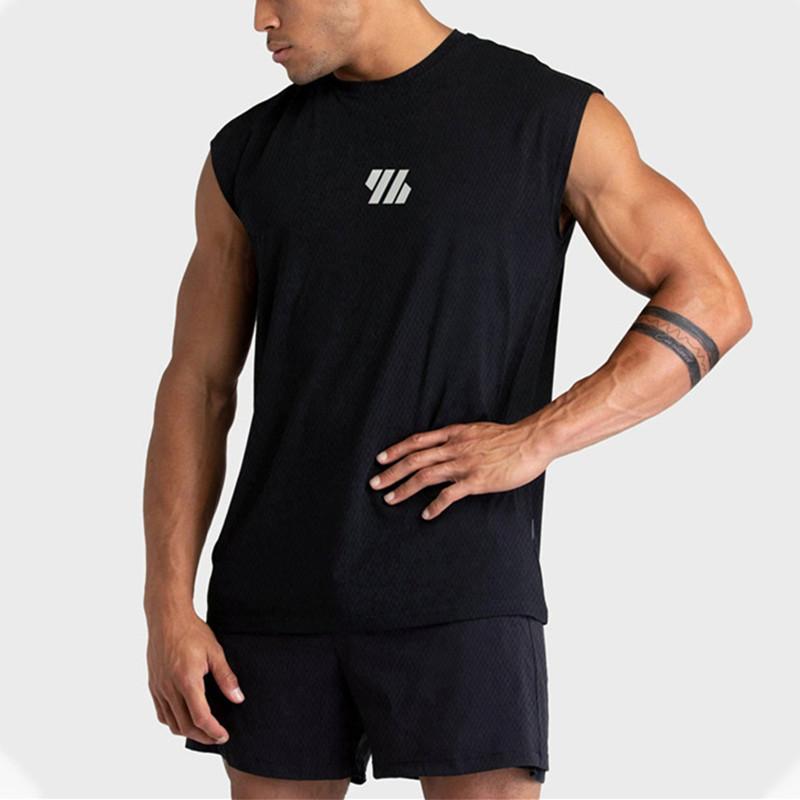 Product Introduction of 2024 Summer new Gym Vest Men Bodybuilding Sleeveless Sports Tank Top quick-drying mesh Fitness Running Tank Top men Clothes 3
