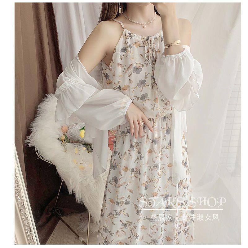 Product Introduction of Váy Hai Dây, Váy Voan Hoa, Quần Áo Chống Nắng, Áo Voan, Áo Cardigan, Bộ Đồ Hai Mảnh Cho Nữ, Váy Đi Kỳ Nghỉ Trên Bãi Biển, Váy Dài 22