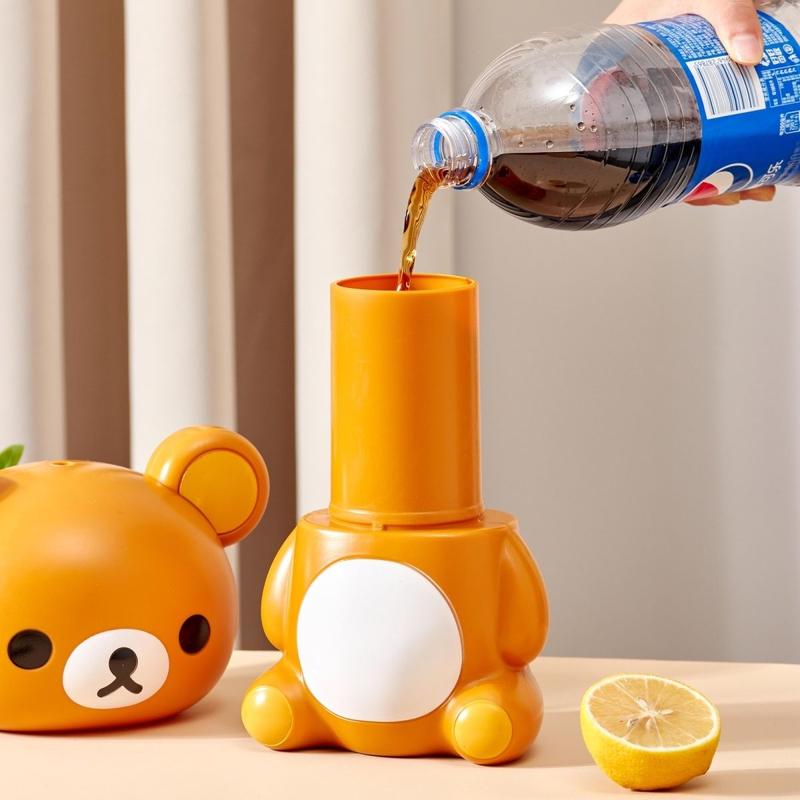 Product Introduction of Japanese Rilakkuma Rilakkuma Cool Drinks Cup Coke Cup High Temperature Resistant 600ml Big Belly Gift 0