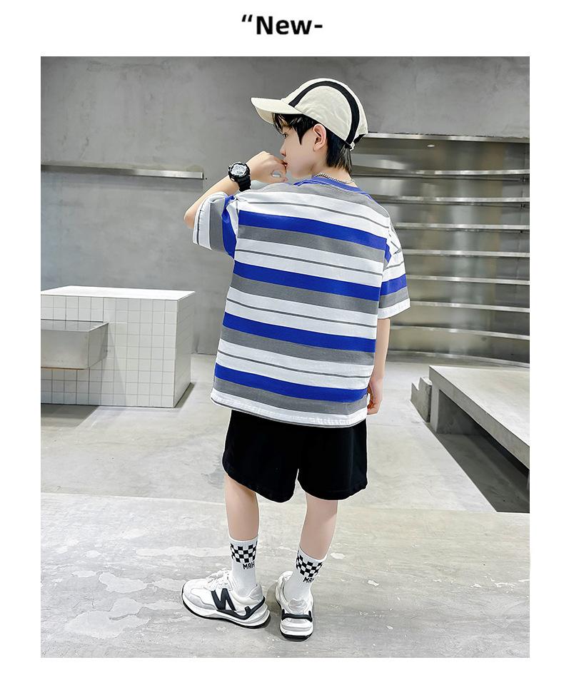 Product Introduction of Boys' Short Sleeve T-Shirt Summer 2025 New Children's Cotton Summer Boys' Trendy Top 23