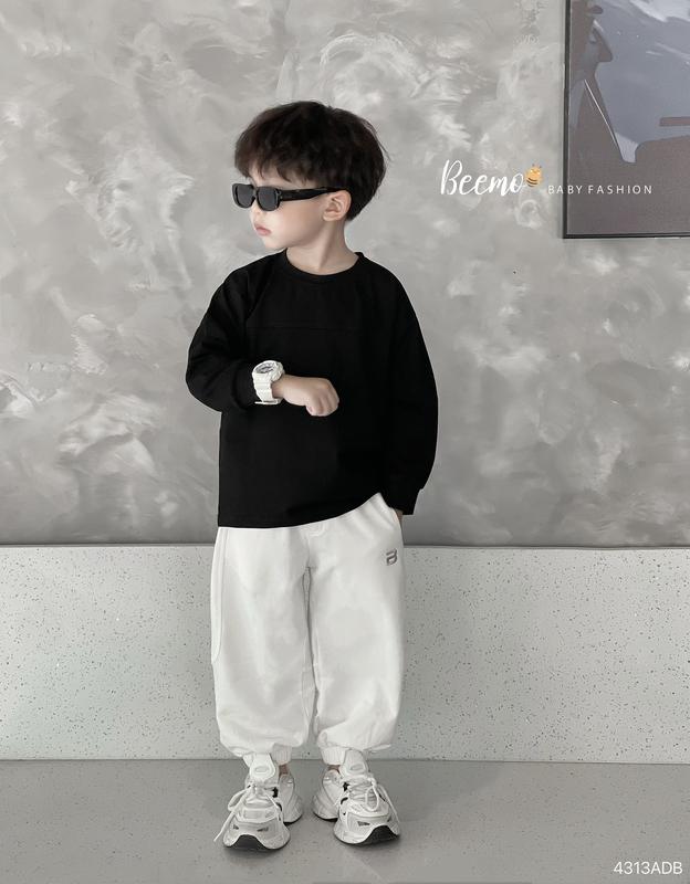 Áo thun dài tay bé trai BEEMO 020A áo dài tay cho bé chất liệu cotton ,co giãn thoáng khí GOMEE KIDS