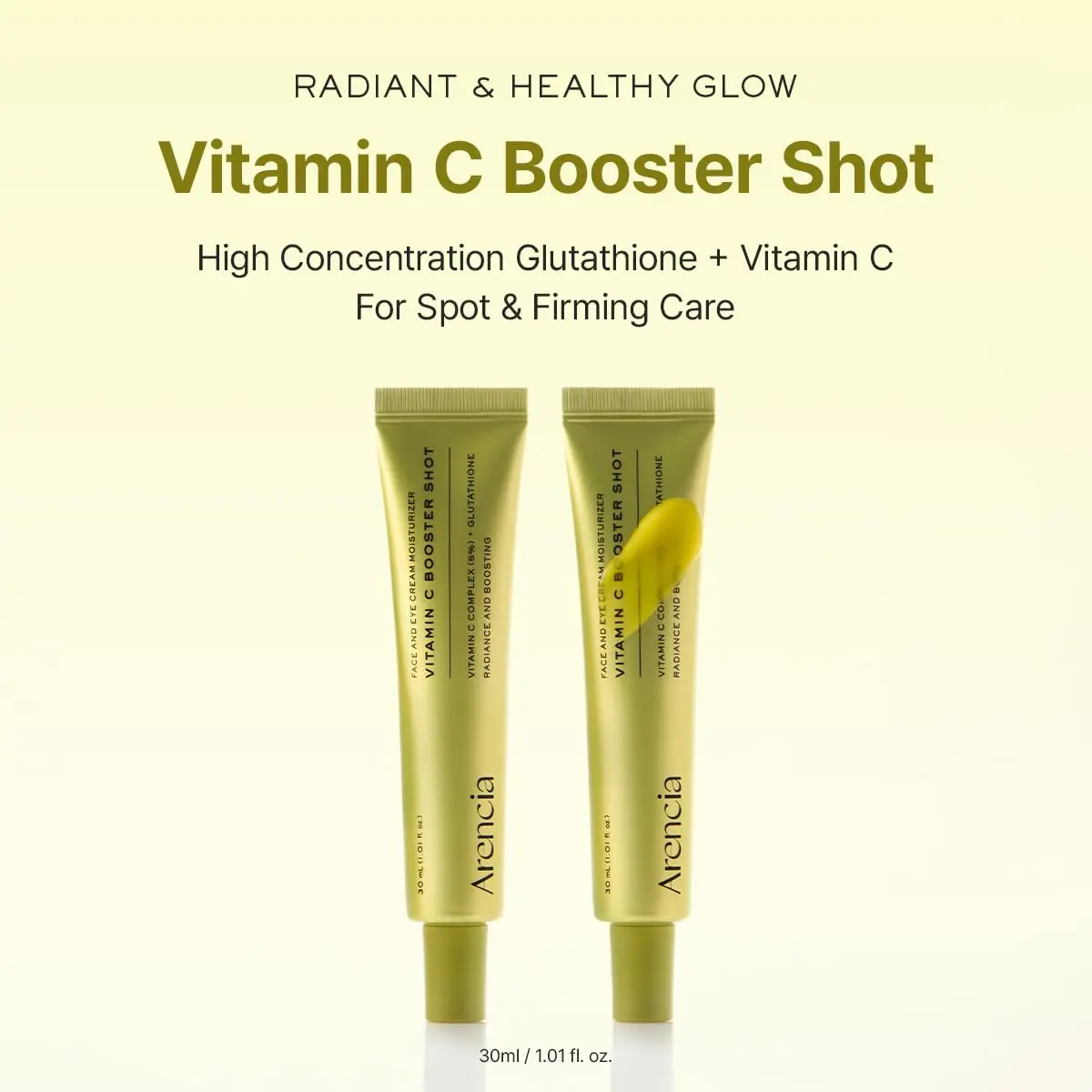 Serum tiêm liều Arencia Vitamin C với glutathione, niacinamide và vitamin E  giúp chăm sóc vùng