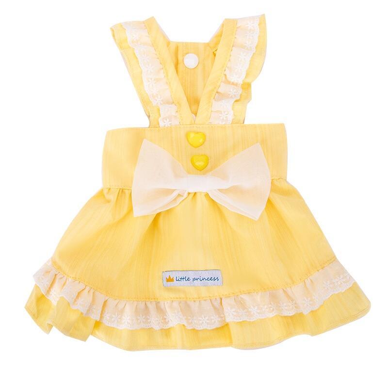 Summer Cute Bow Lace Strap Slim Dress Teddy Pet Dog Cat Clothes 8