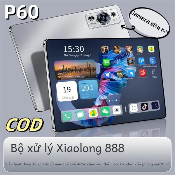 Máy tính bảng P60 2025 mẫu mới + Bàn phím Bluetooth + bút cảm ứng xem phim, chơi game, hỗ trợ văn phòng